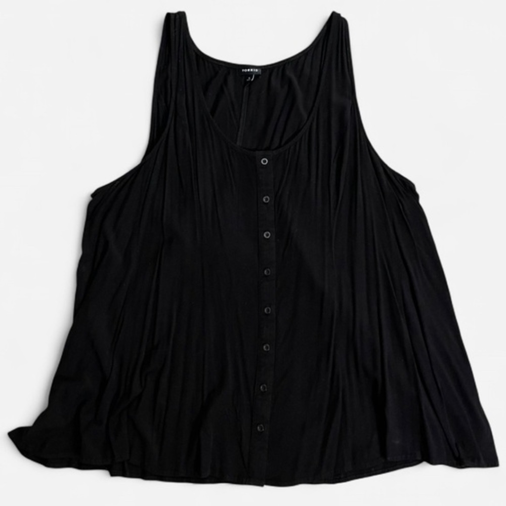 Torrid Black Button-Down Tank Dress